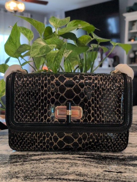 Brahmin Handbags - Brahmin Black Rosalie Cavatica with Gold Turnlock Hardware